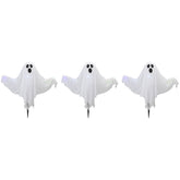 Lighted Color Changing Ghost Halloween Lawn Stakes - 20" - Multicolor - Set of 3